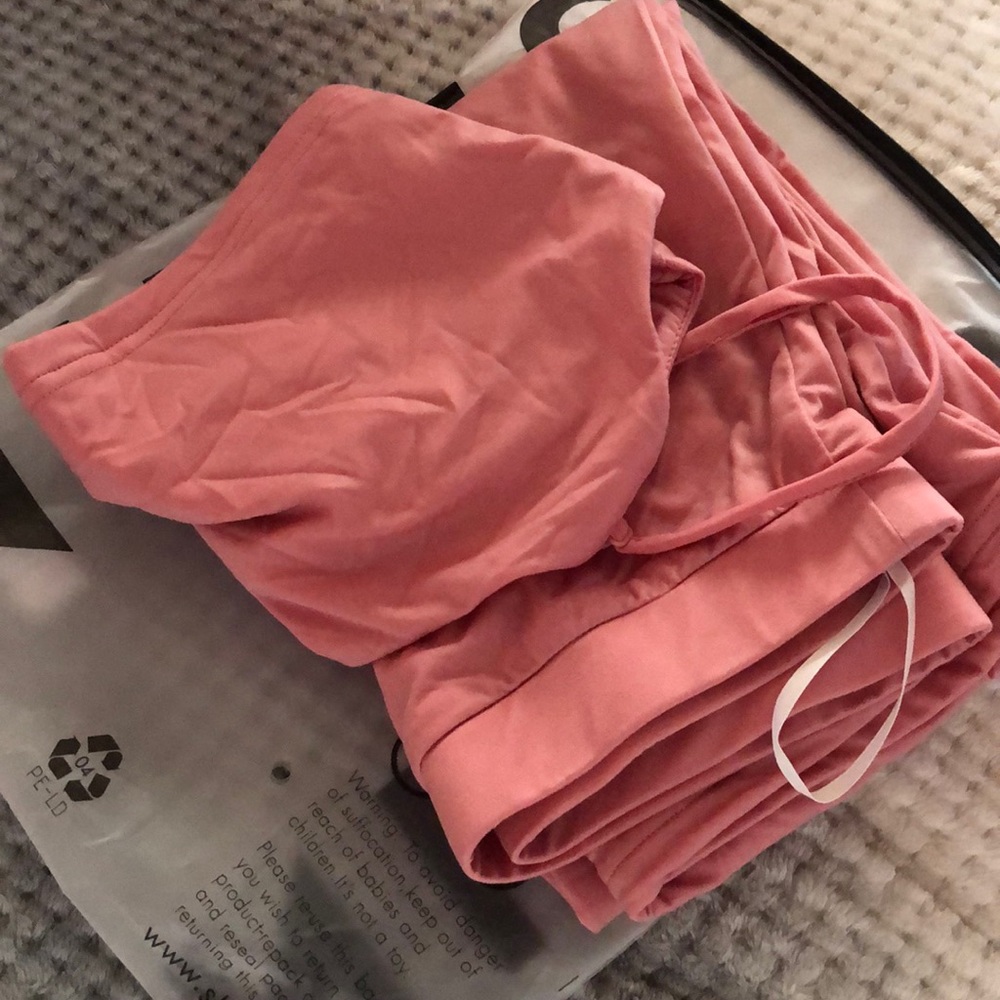 pink midi skirt & crop top set - Picture 5 of 5